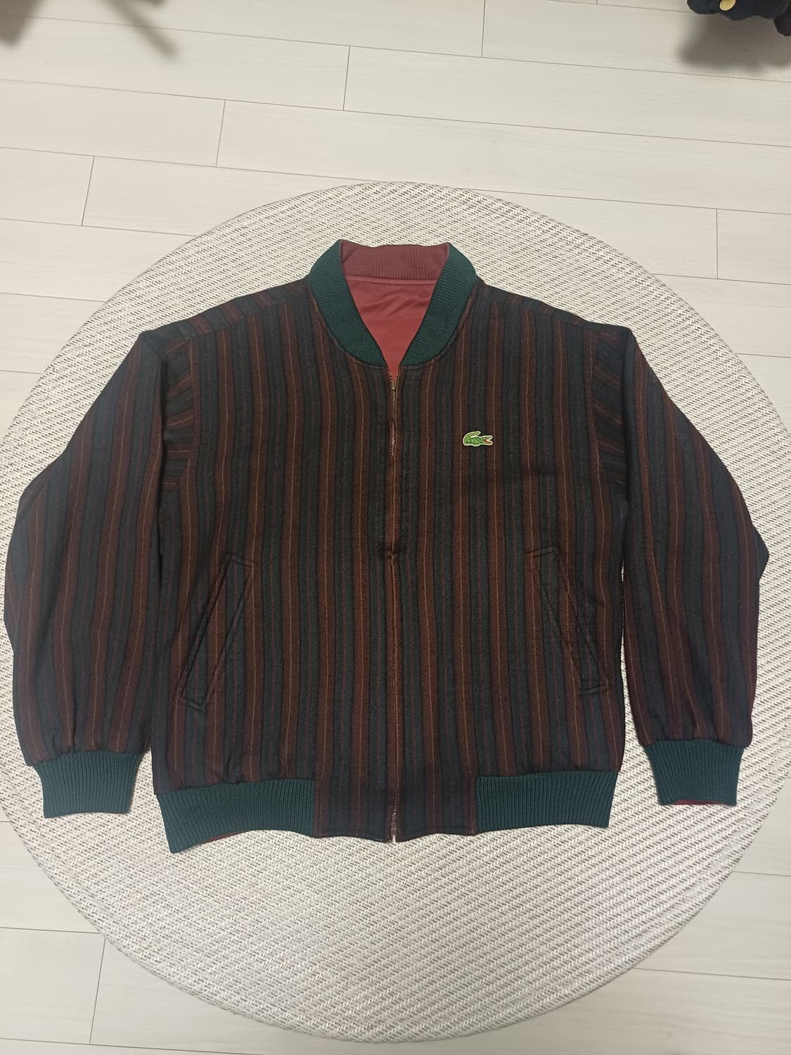 [L] 90s 서광 라코스테 빈티지 리버시블 봄버 자켓 (양면) 상품이미지6