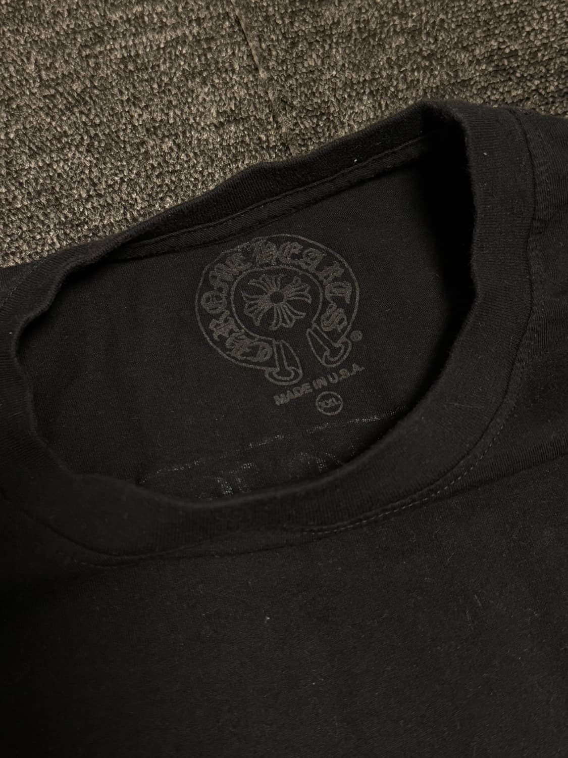 [XXL] 크롬하츠 스크롤 로고 롱슬리브 티셔츠 블랙 상품이미지6