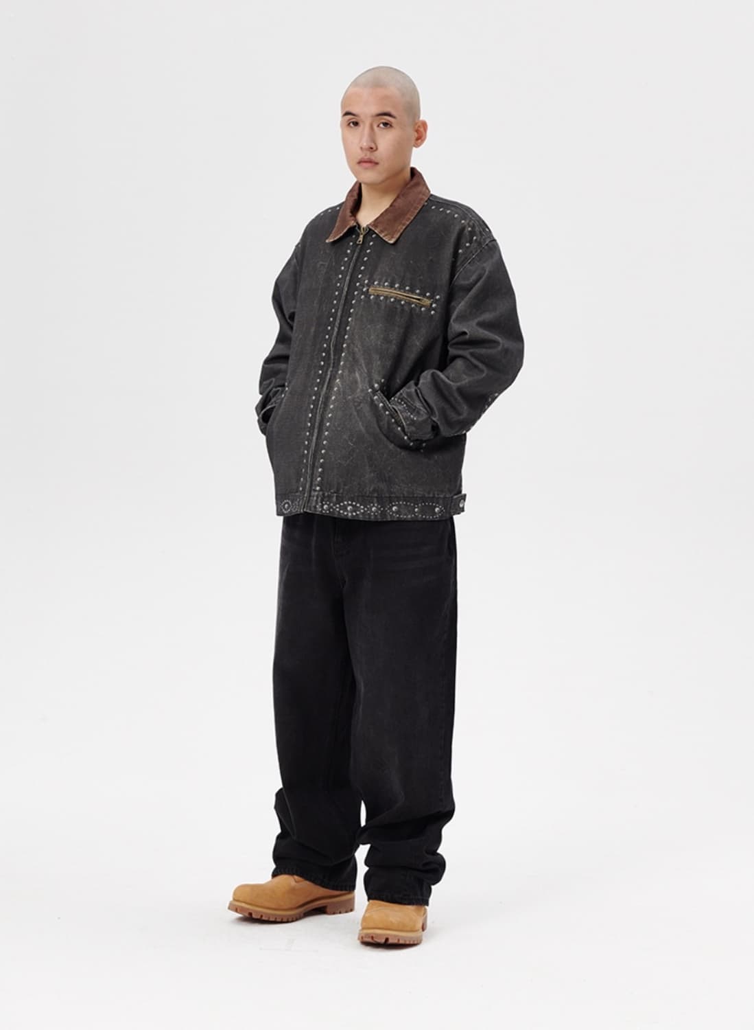 마하그리드 웨스턴 스터드 프린팅 워크자켓 (빈티지 워싱 / M, 새상품) 상품이미지6