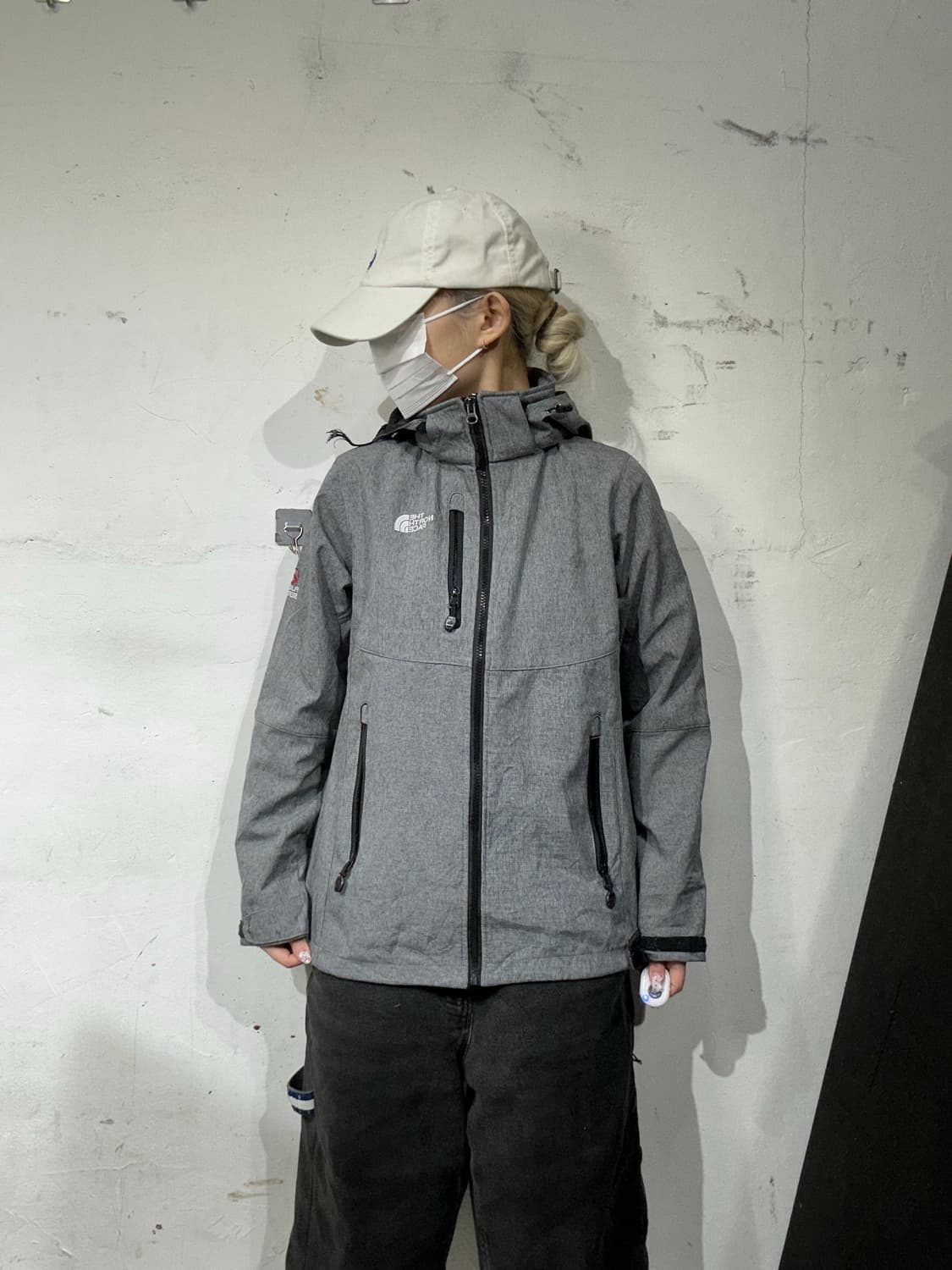노스페이스 그레이 후드 자켓 L 상품이미지2