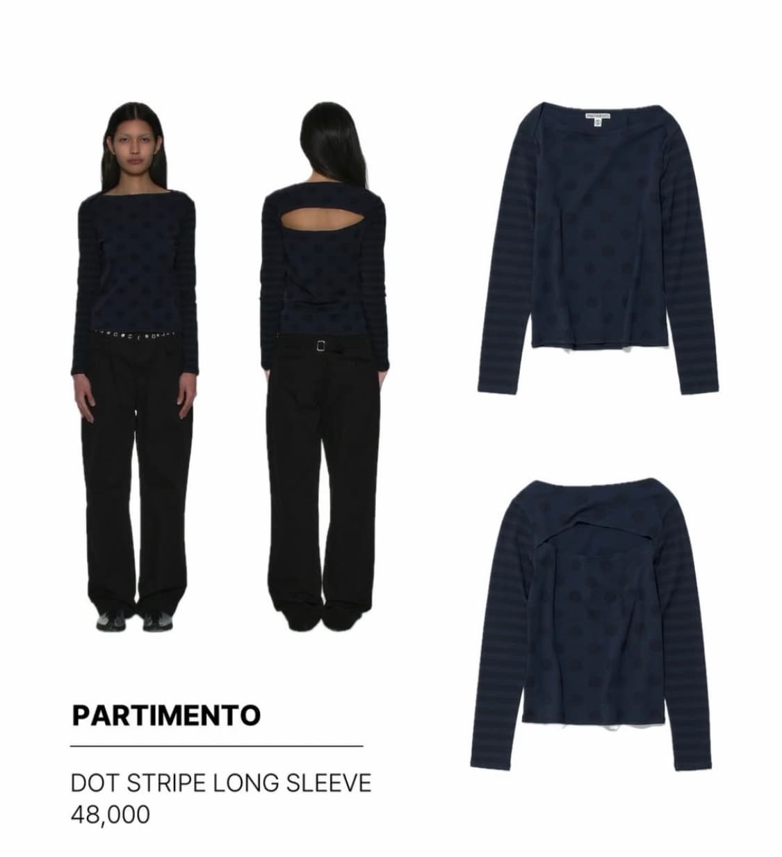 파르티멘토 DOT STRIPE LONG SLEEVE [M] 상품이미지1