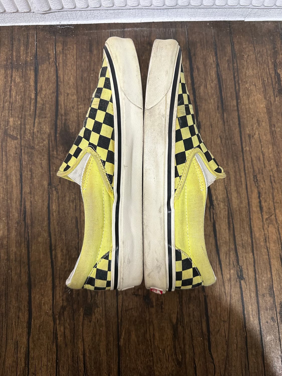 반스 옐로우 체커보드 슬립온 올드스쿨 275mm 상품이미지3