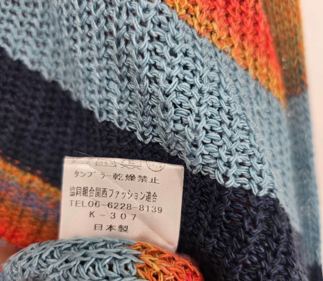 일본 빈티지 스트라이프 니트 레이어드 가디건 상품이미지6