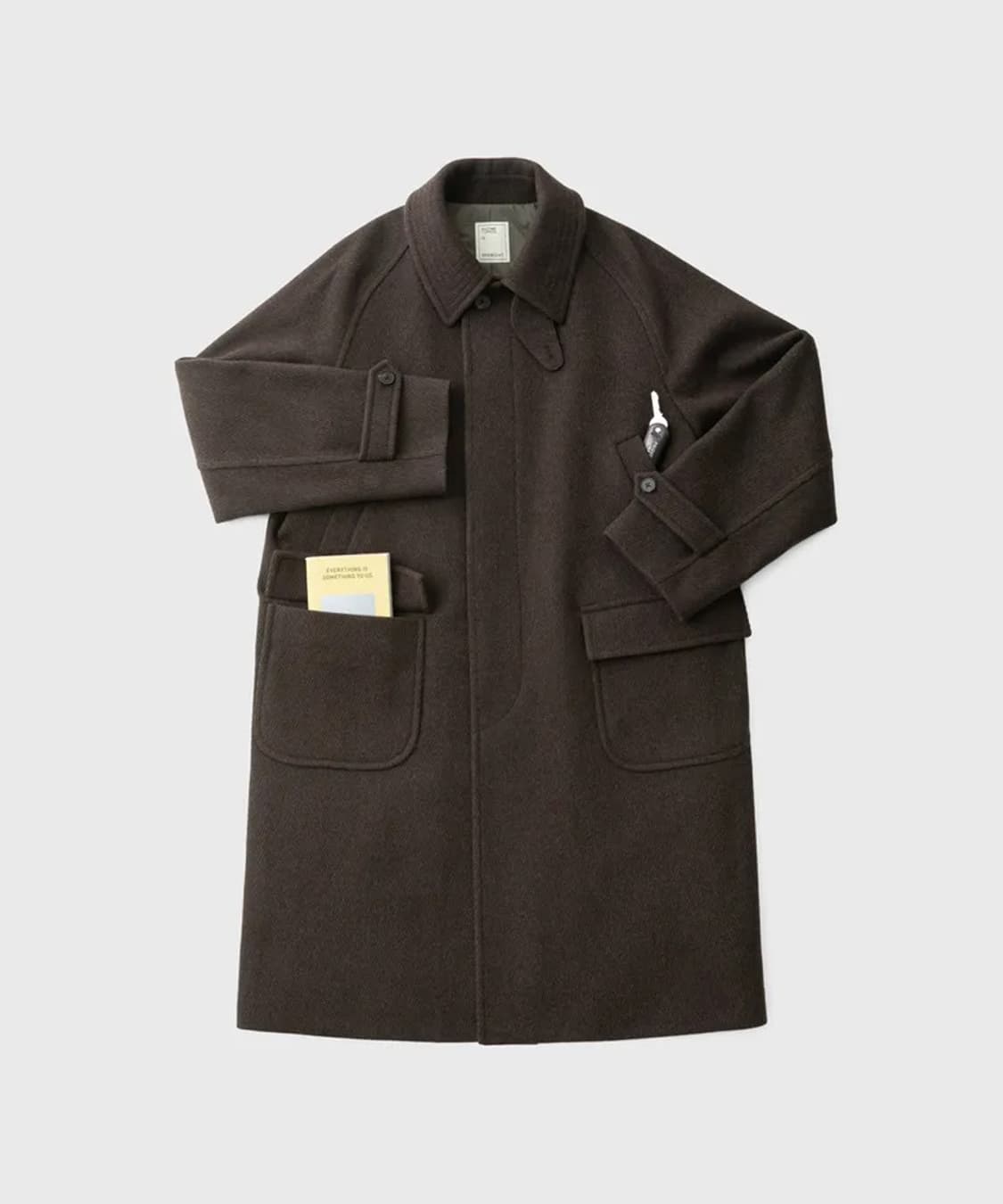 어나더 오피스 보이저 발마칸 코트 헤더브라운 02사이즈 상품이미지8