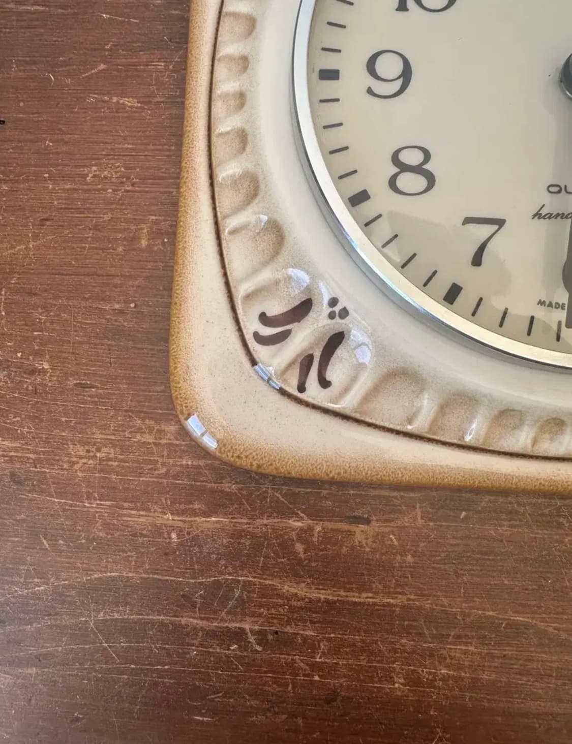 독일)빈티지 세라믹 베이지벽시계 상품이미지3