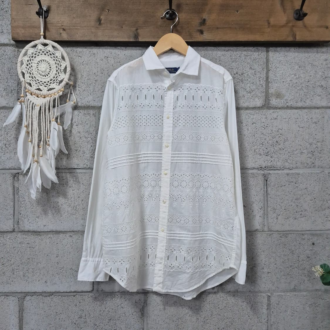  랄프로렌 폴로 아일릿 코튼 포플린셔츠 상품이미지2