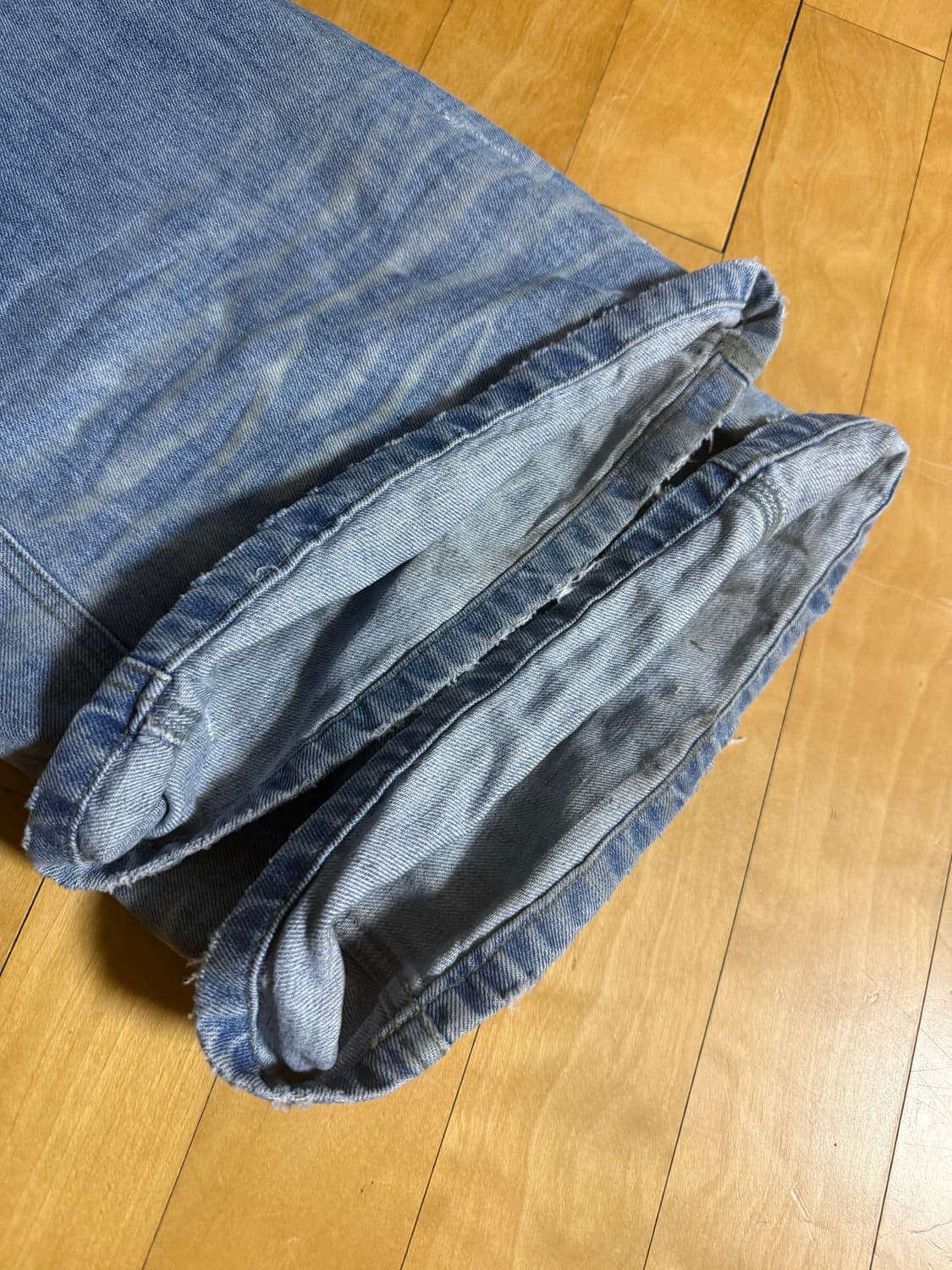 언더마이카 연청 플레어 데님 팬츠 os 상품이미지4