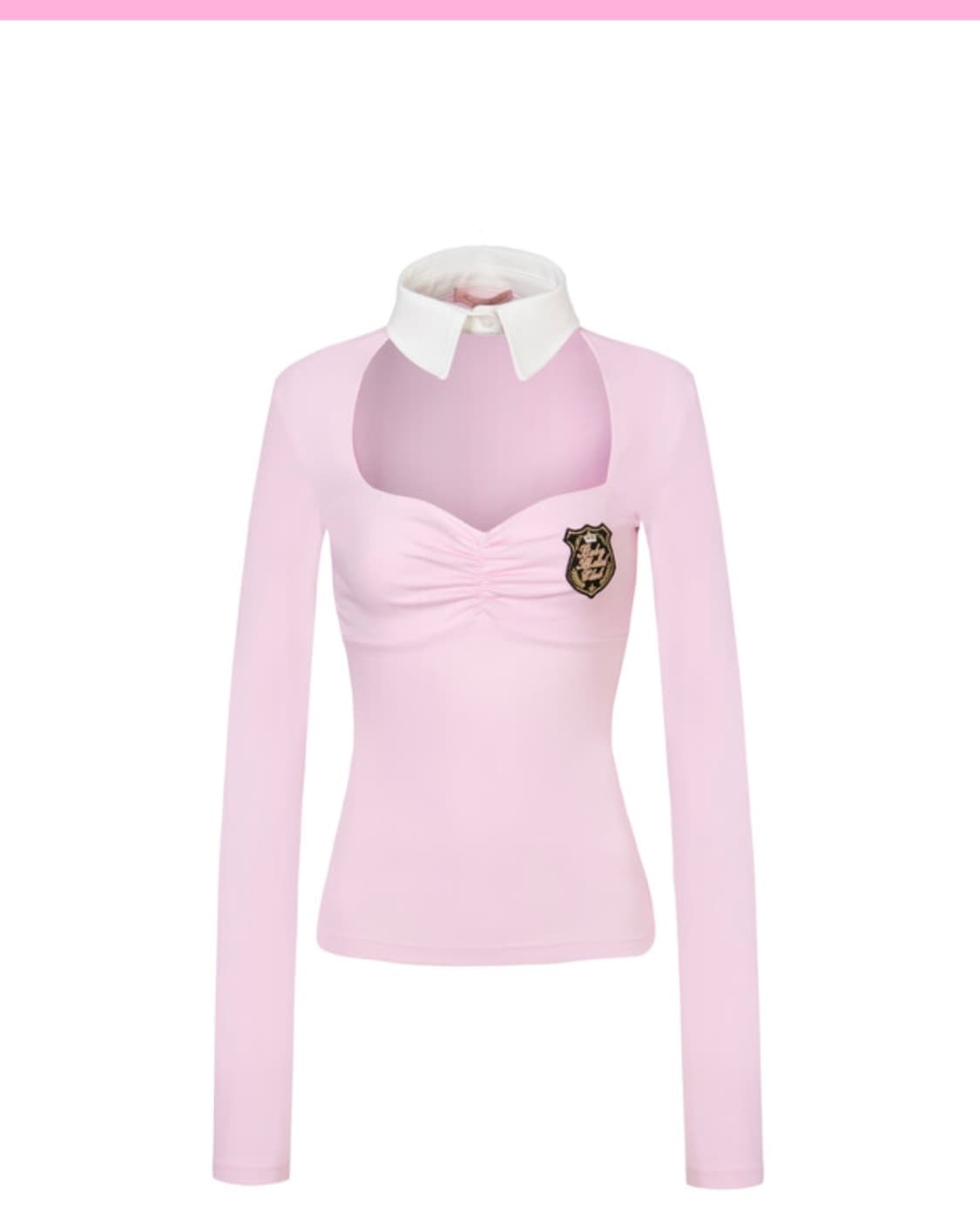 (새상품)챠미 카라탑Charmy collar top (baby pink) 상품이미지1