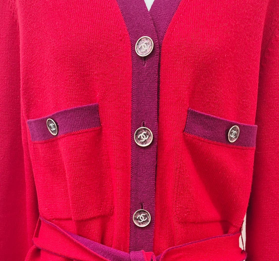 샤넬 벨티드 4포켓 캐시미어 가디건 상품이미지5