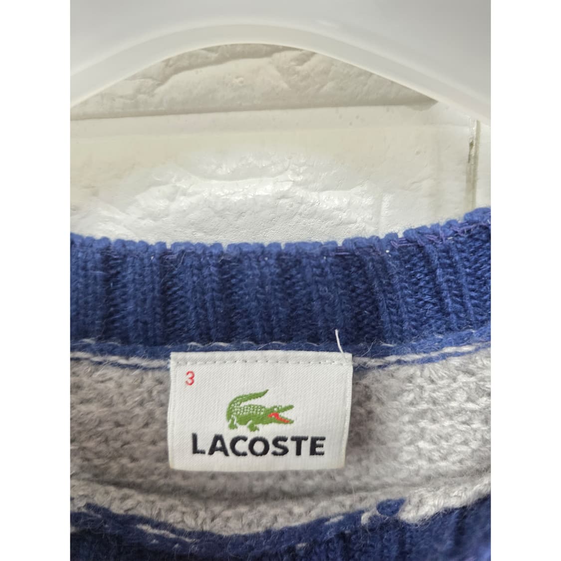 택포// 라코스테 남성 니트 회색/네이비 M 상품이미지2