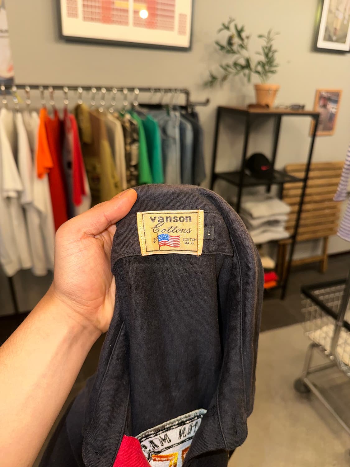 Vanson cotton speedways detail collar T 상품이미지9