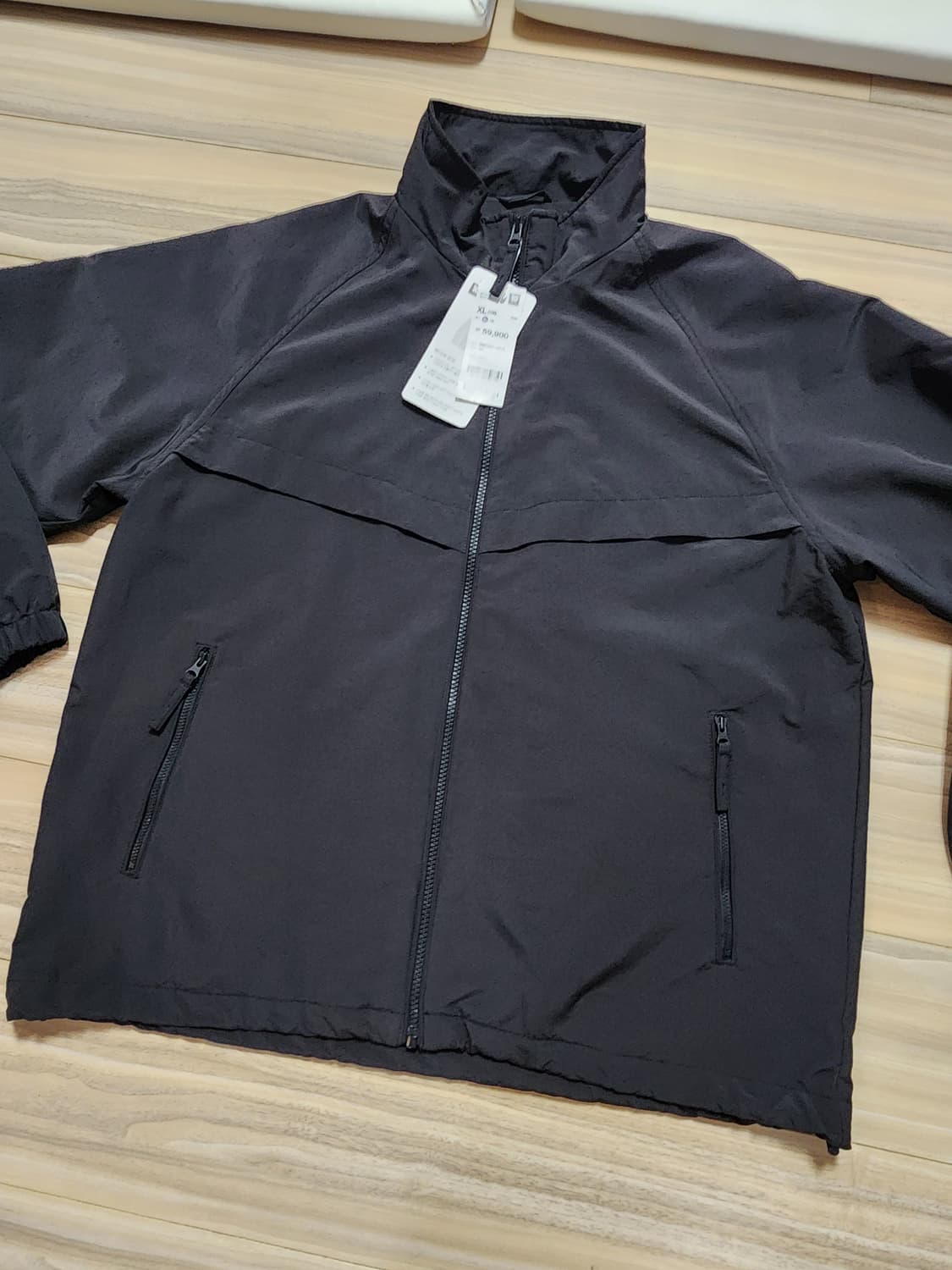 탑텐하이넥집업점퍼105사이즈바람막이자켓블랙 상품이미지1