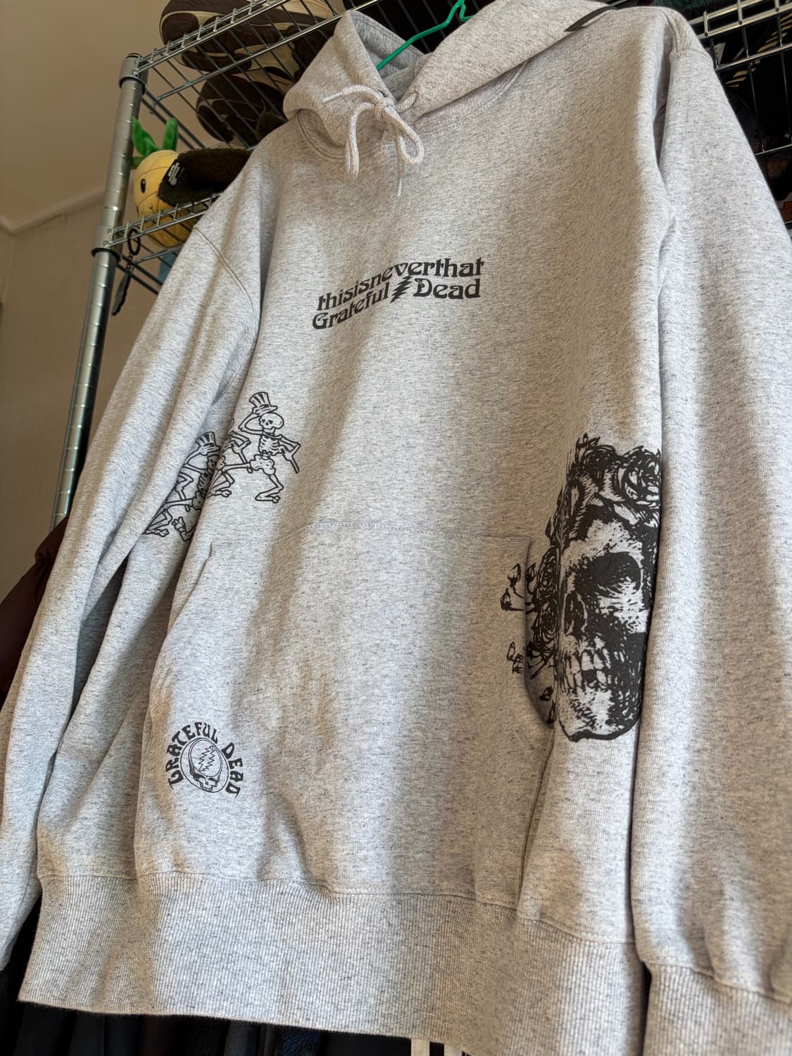 디스이즈네버댓 그레이트풀데드 그레이 후드티 L 상품이미지2
