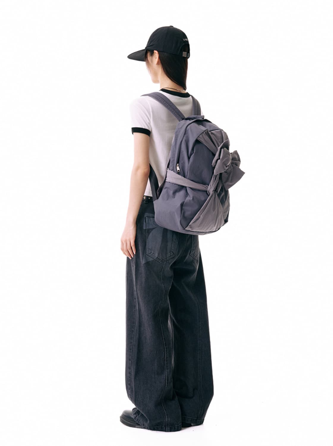 [미개봉]이우가마카라스 노티드 백팩 애쉬퍼플 상품이미지2