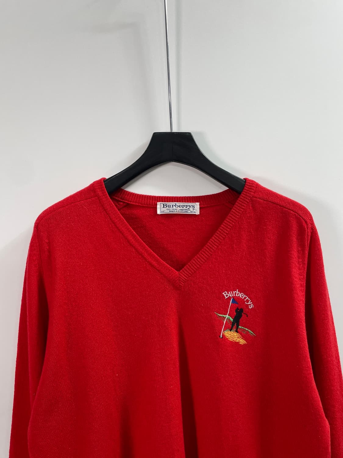 90s 버버리 골프 브이넥 니트 (on.545) 상품이미지2