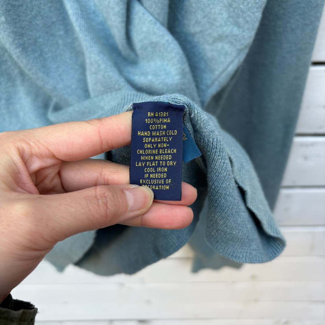 Polo 폴로 피마코튼 브이넥 니트 상품이미지8