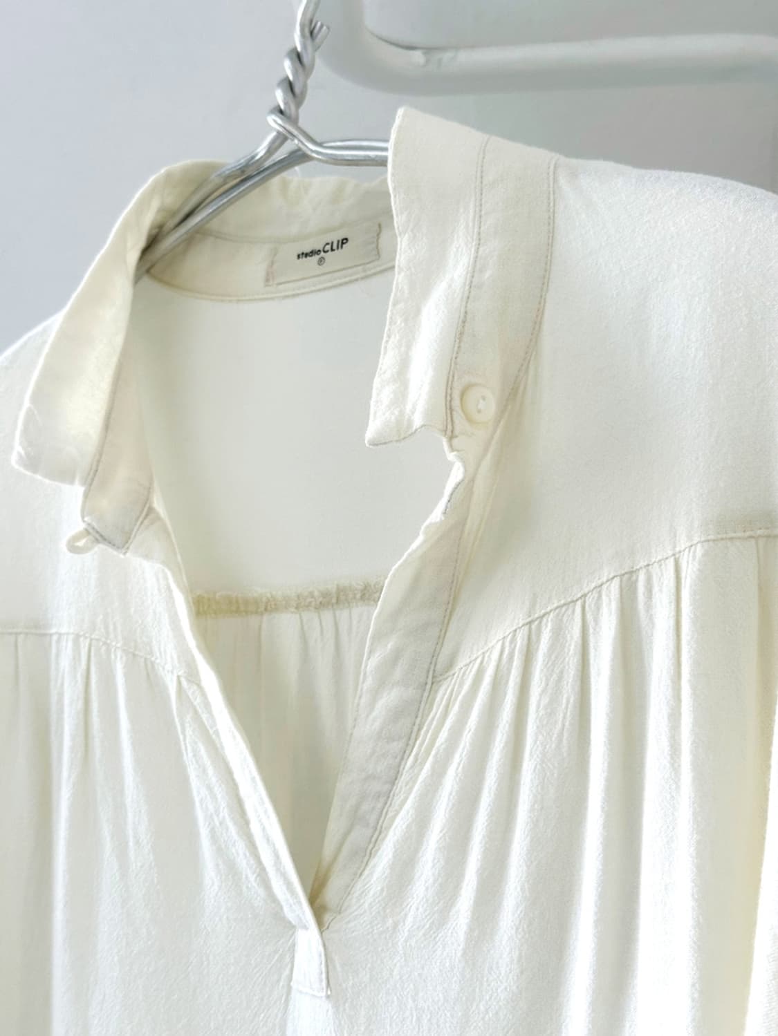 Rayon linen shirred design loose onepiec 상품이미지4