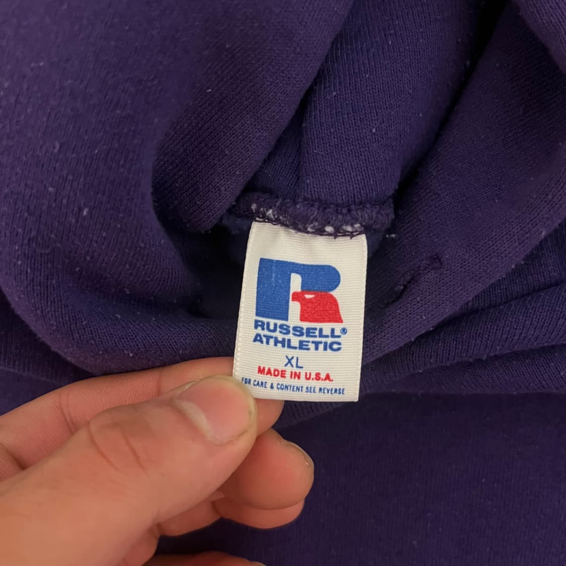 [XL] 80s USA 러셀 빈티지 후드 퍼플 상품이미지3