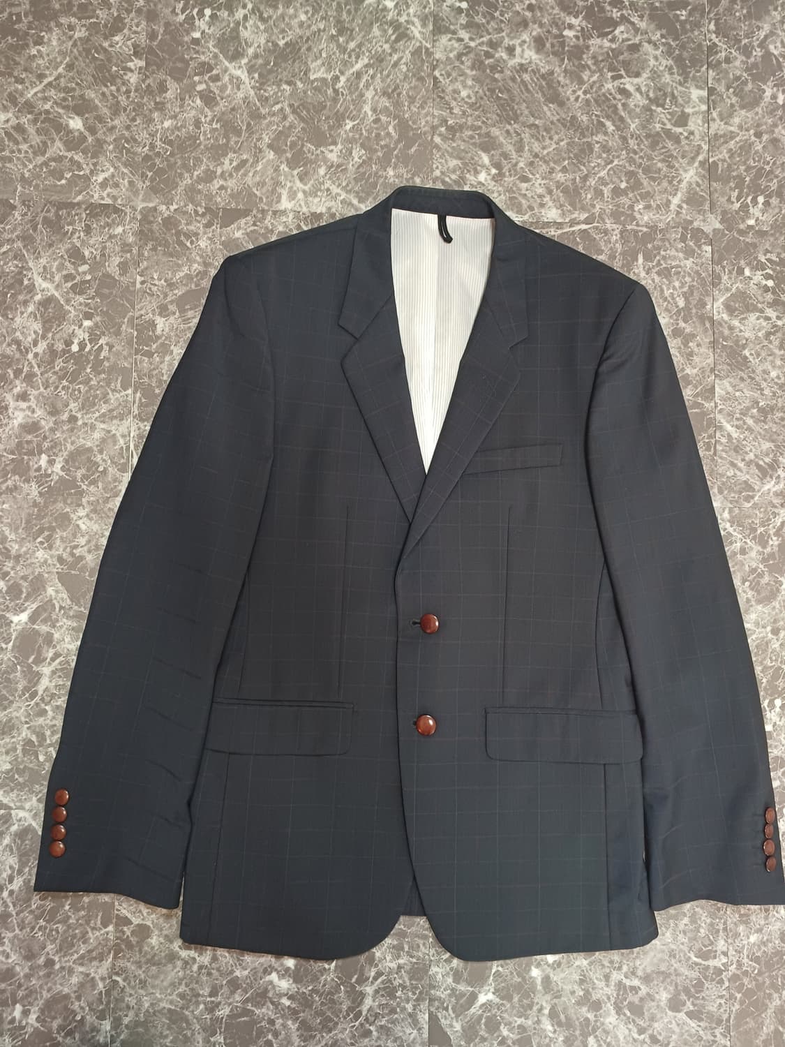 커스텀멜로우(customellow) 체크 자켓 M 상품이미지1