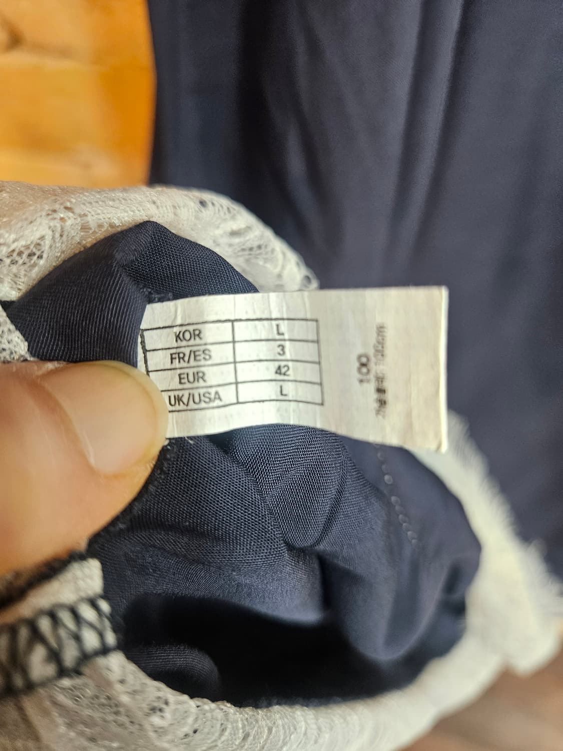 새상품)질바이질스튜어트 네이비 레이스 롱 슬립 원피스 L 상품이미지5