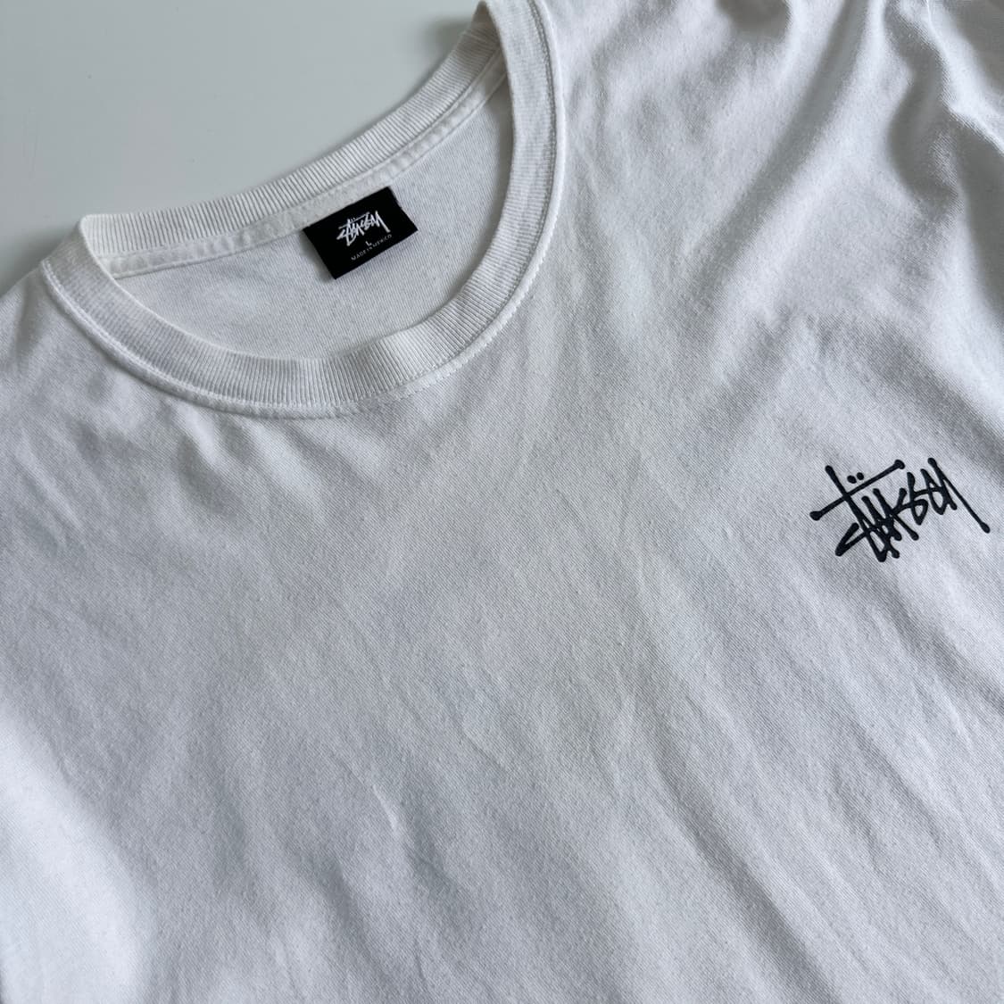 Stussy 스투시 화이트 스탁 롱 슬리브 상품이미지3