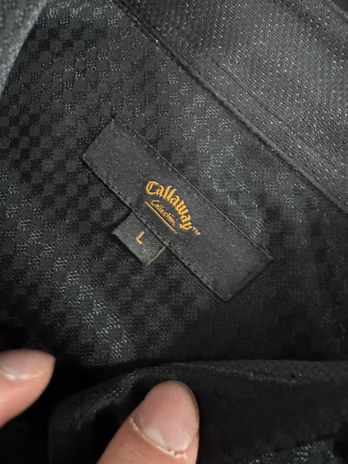 캘러웨이 골프 기능성 체크 긴팔 카라티 L 블랙 상품이미지3