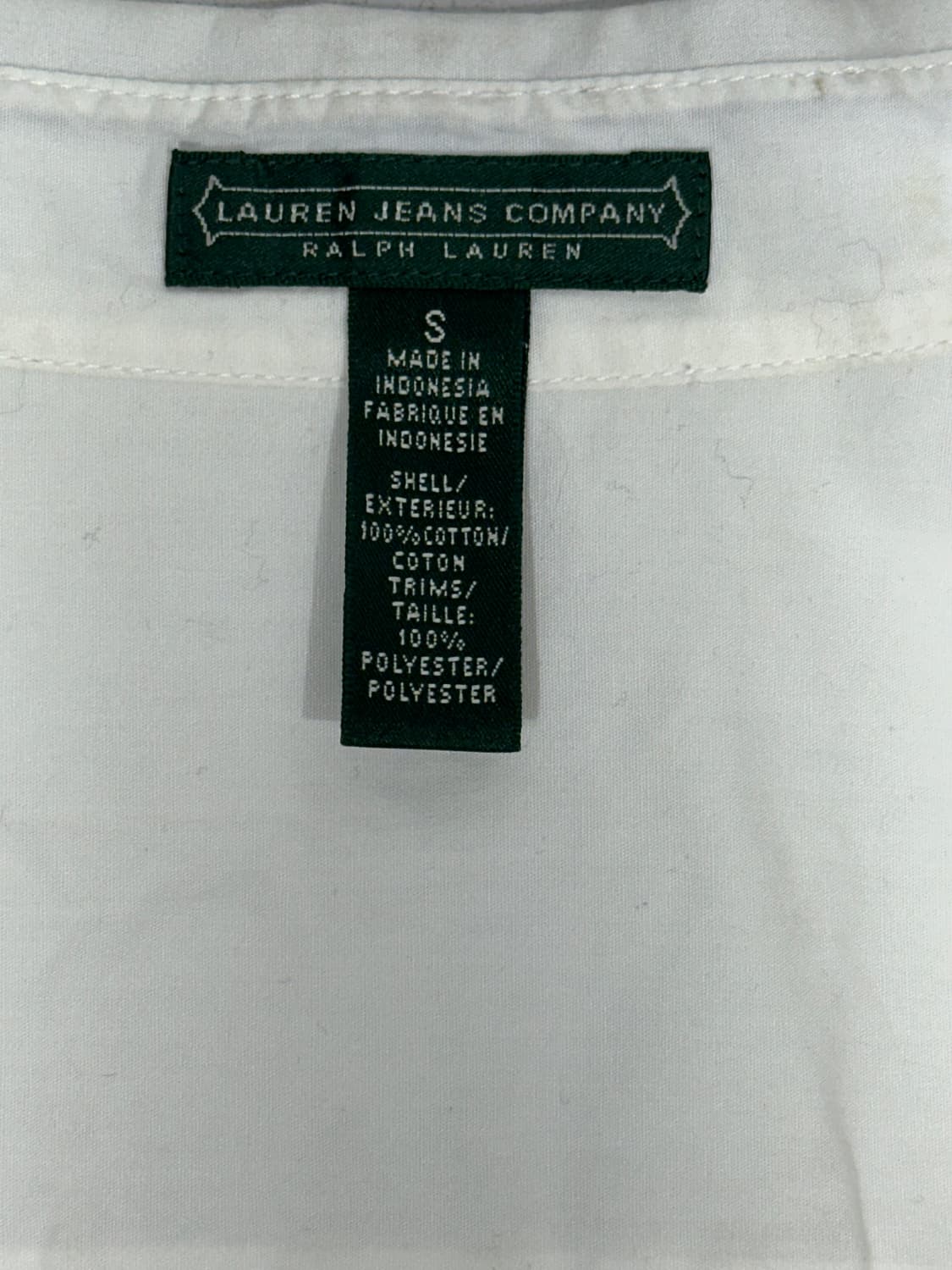 폴로 랄프 로렌 화이트 자수 셔츠 S 상품이미지7