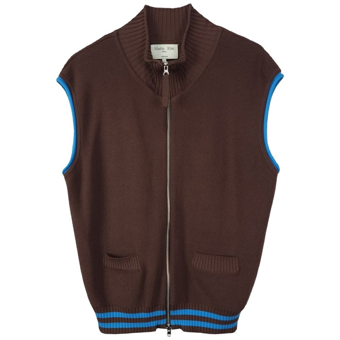 [마뗑킴] 뒷판 빅로고 니트 집업 베스트 조끼 M19024 상품이미지2