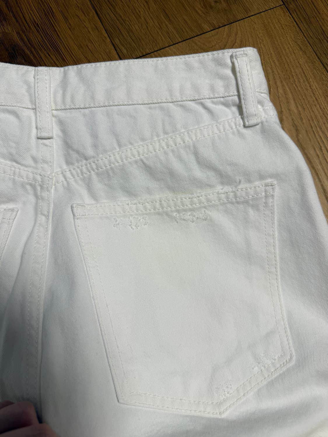 새상품) 식스앤어하프 화이트데님팬츠 M 상품이미지5