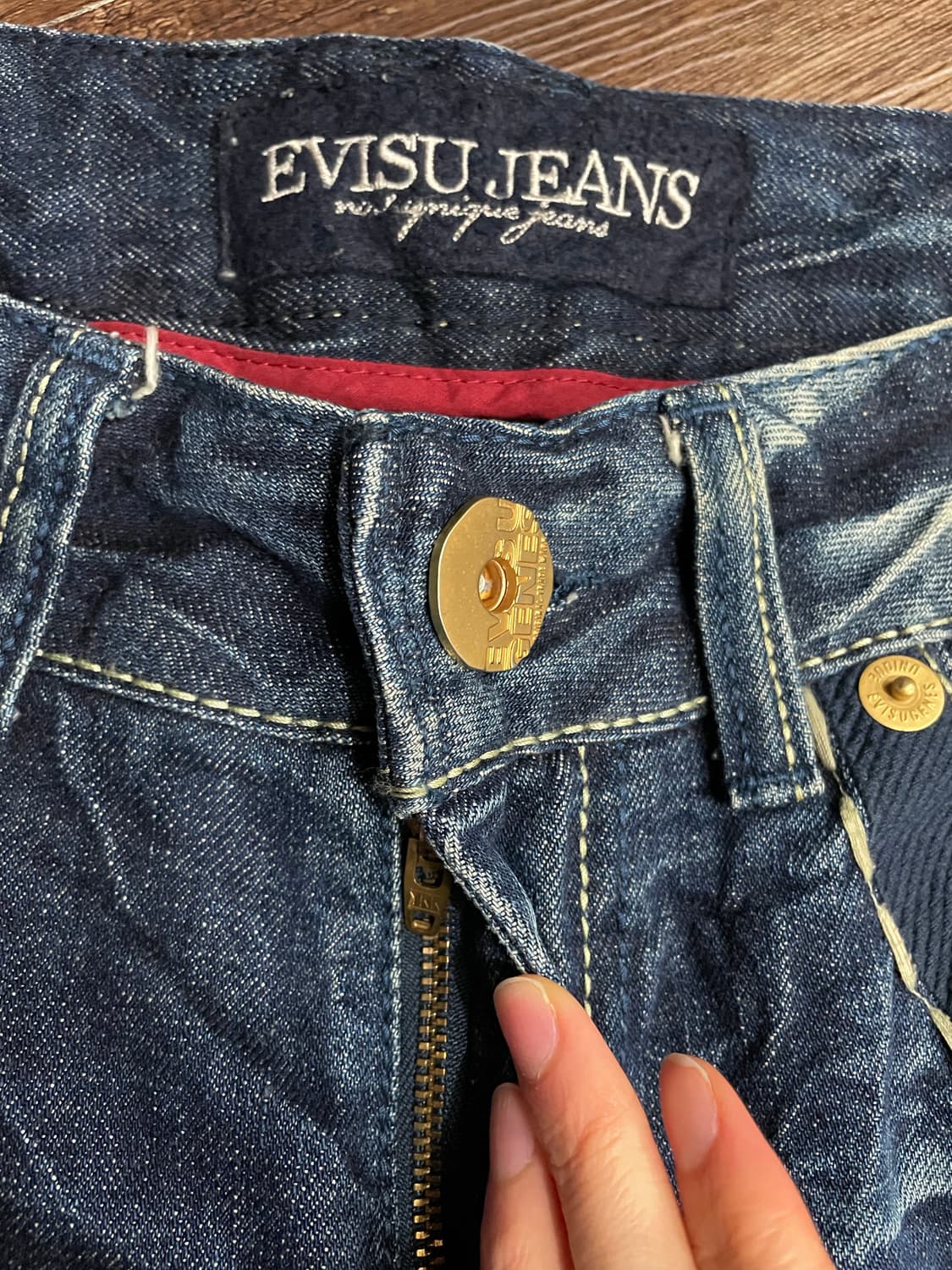 에비수 Evisu 빅로고 금장 워싱 데님 팬츠 상품이미지6