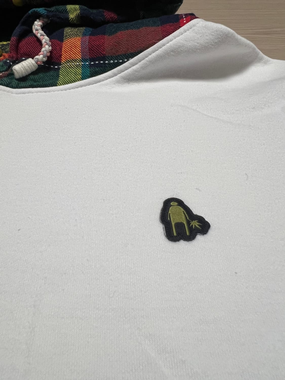 체크 레이어드 후드 맨투맨 / 보드복 이너 추천 / 캐주얼 스트릿 / L 상품이미지4