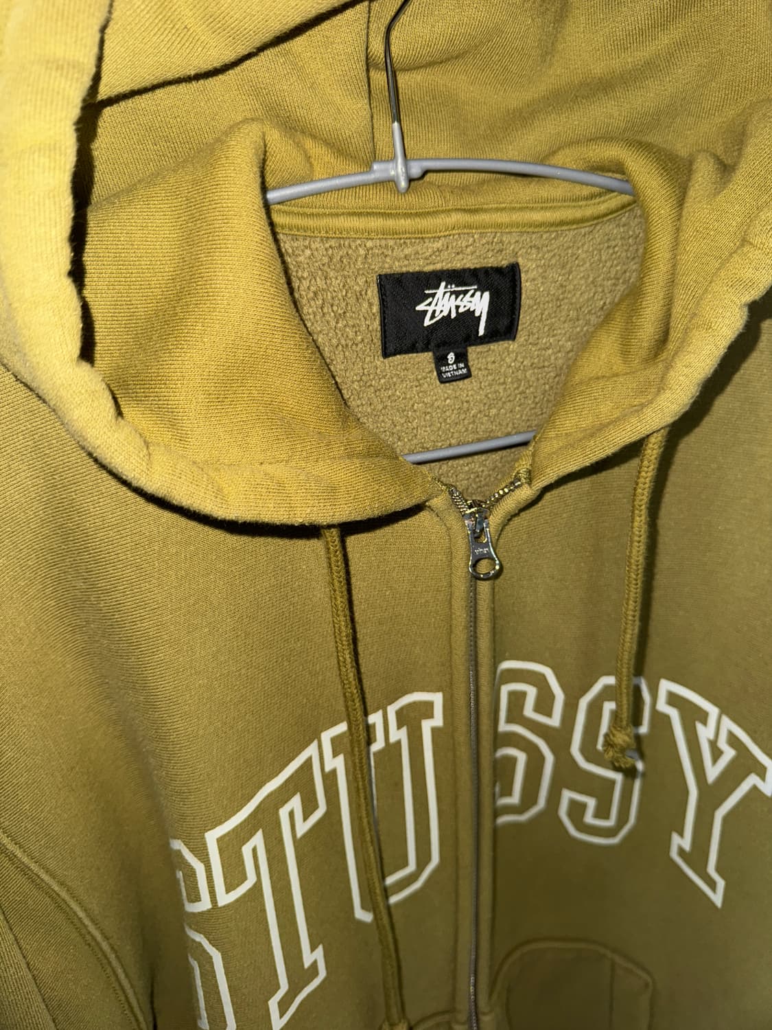 스투시 아웃라인 집 후드 올리브 상품이미지3