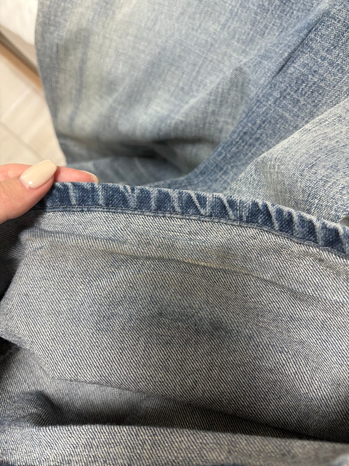 LCDC 와이드 레그 워시드 데님 팬츠 블루 SS 상품이미지5