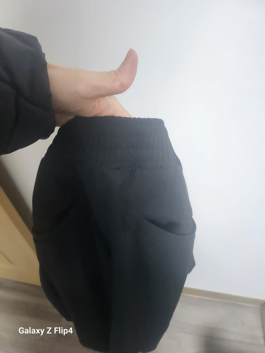 시스템옴므 블랙 와이드 뒷밴딩 슬랙스 78 상품이미지3