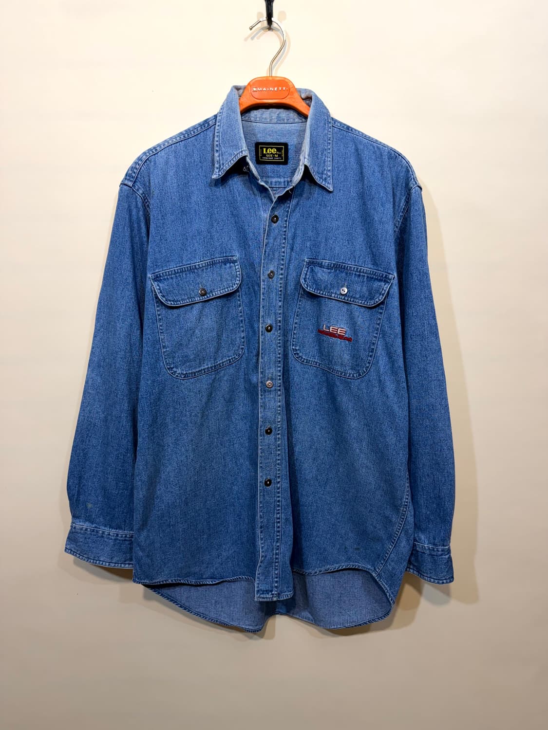 90's Lee Union Made 데님워크 셔츠 상품이미지4