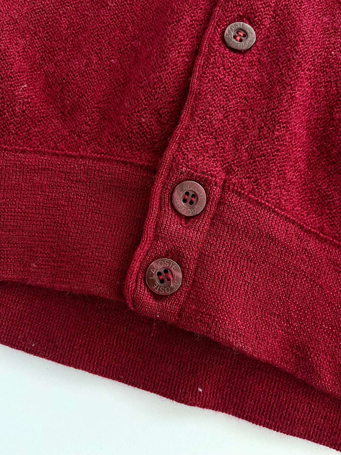 Lacoste 라코스테 레드컬러 울 가디건 상품이미지5