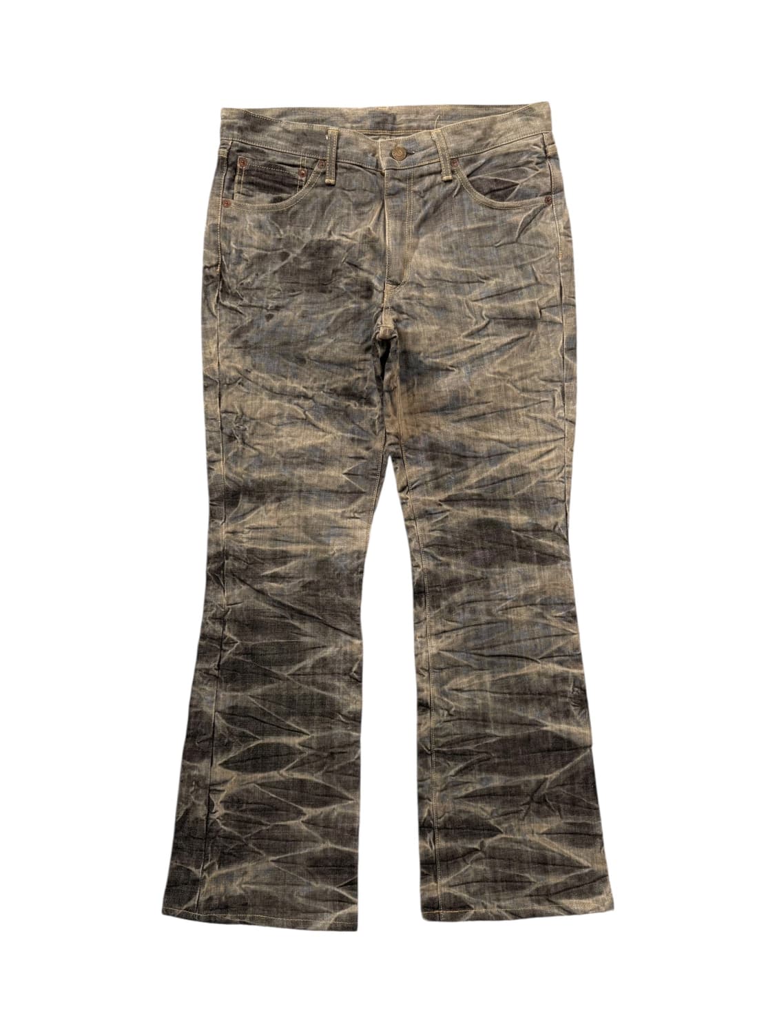 blue way acid wash flared denim pants 상품이미지1
