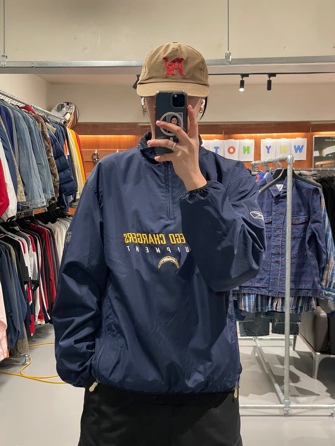 리복xNFL 반집업 바람막이   상품이미지1