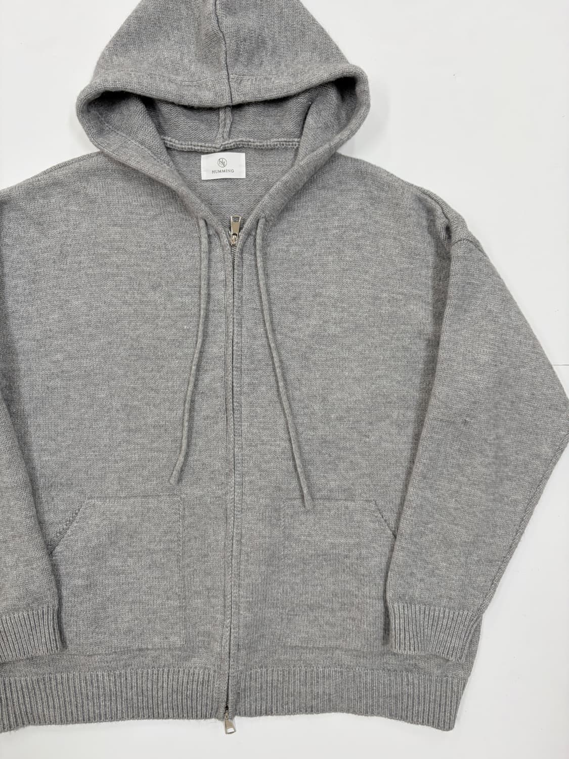 빈티지 2way 그레이 니트집업 상품이미지2