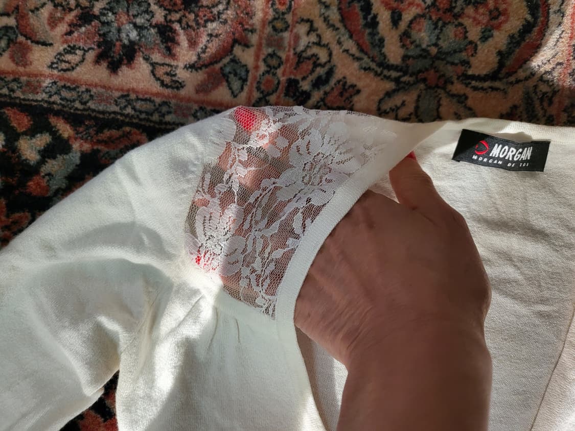 프랑스 모르간 레이스 소매 니트  상품이미지7