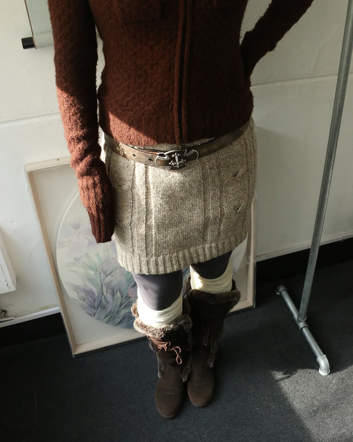 큐브 슈가 노르딕 니트 스커트 상품이미지1