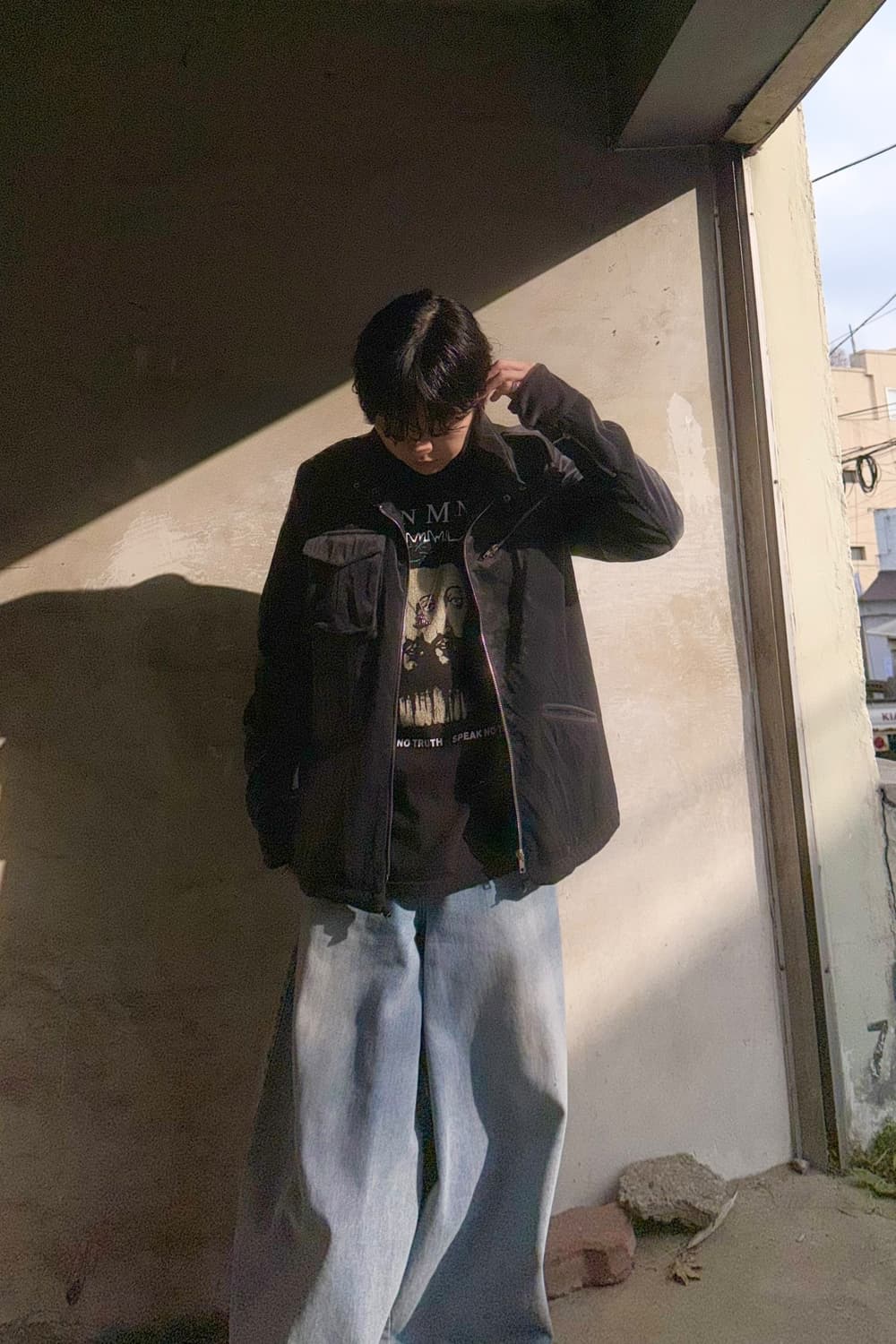 꼼데가르송 옴플 09AW 벨벳 라이더 자켓 L 상품이미지4