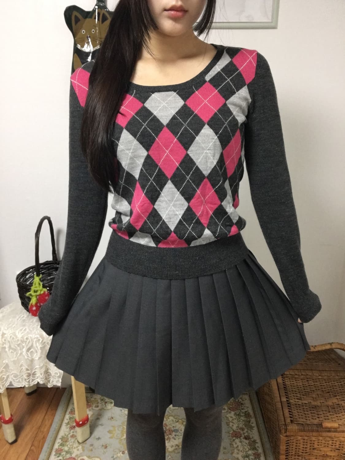 Argyle Knit Sweater 상품이미지2