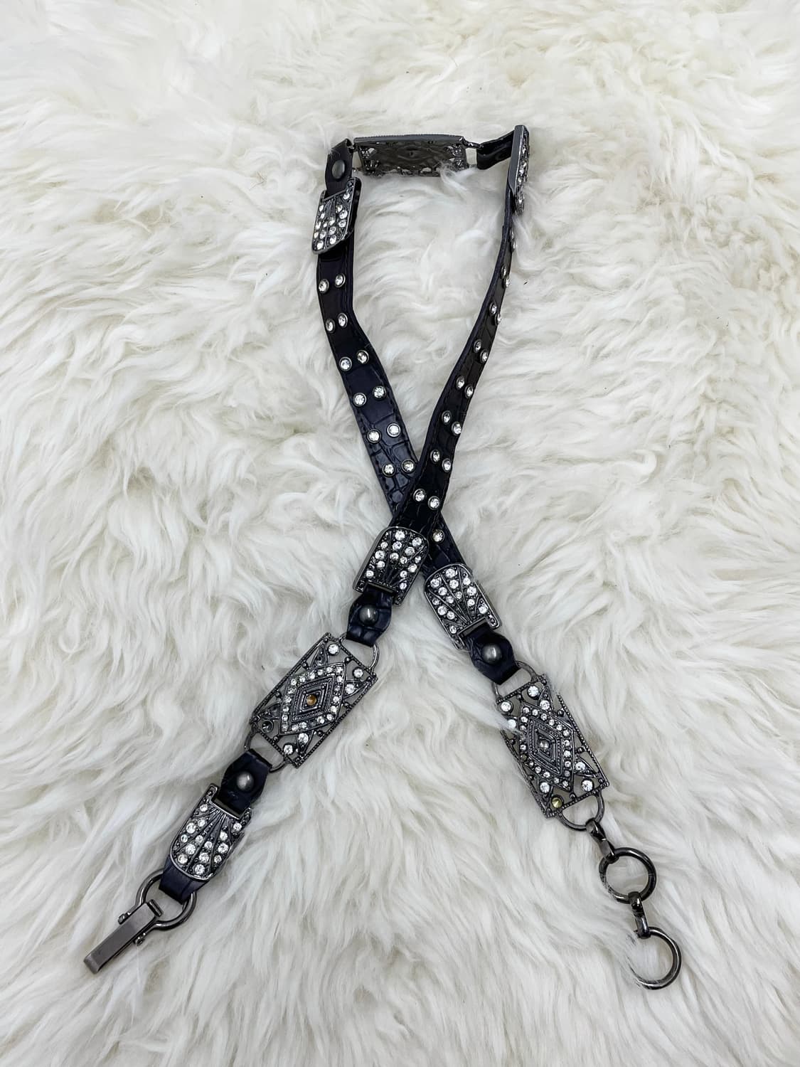 블랙페어리 큐빅 체인 버클 벨트 상품이미지4