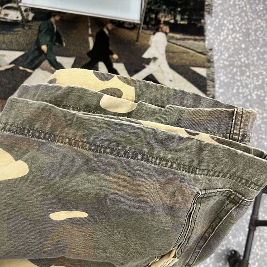 빈티지 캐주얼 스트릿 밀리터리 카모플라주 카고 반바지 M C12044 상품이미지7