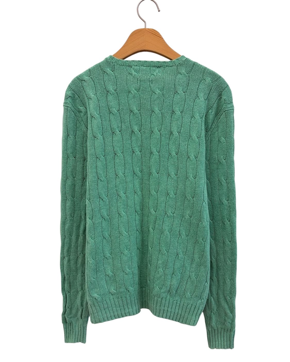 폴로 실크 캐시미어 꽈배기 니트 민트 (여성S)  상품이미지7