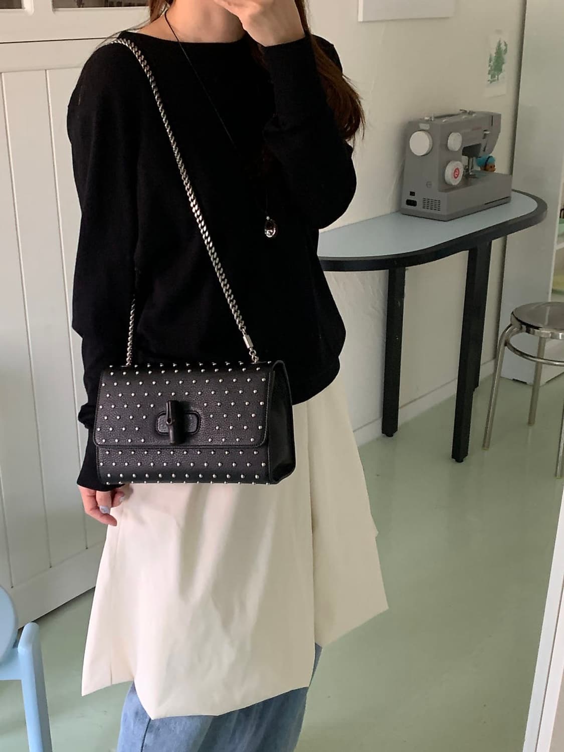 구찌 뱀부 스터츠 숄더백 상품이미지2