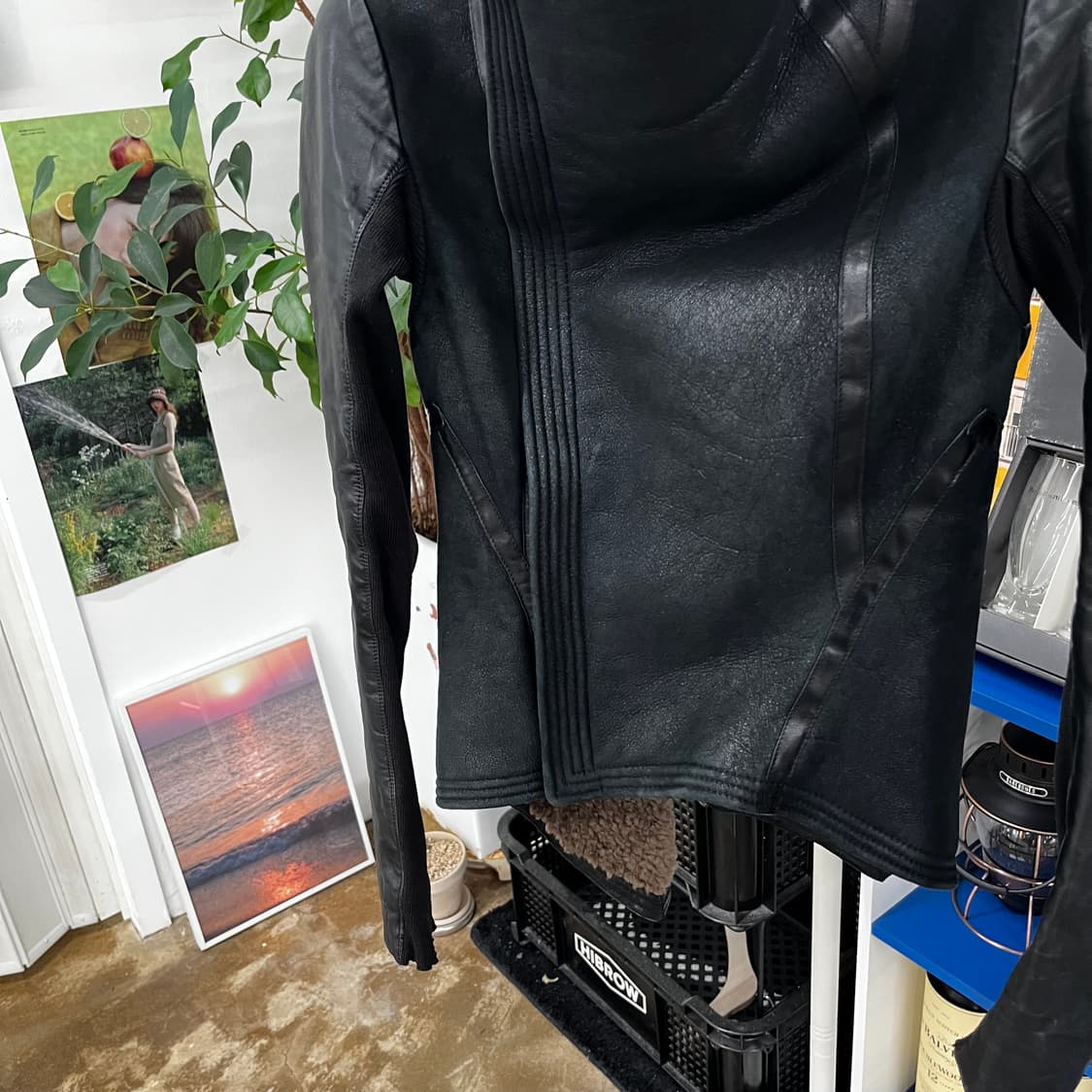 릭오웬스 우먼 시어링 무스탕 가죽자켓 38 상품이미지3