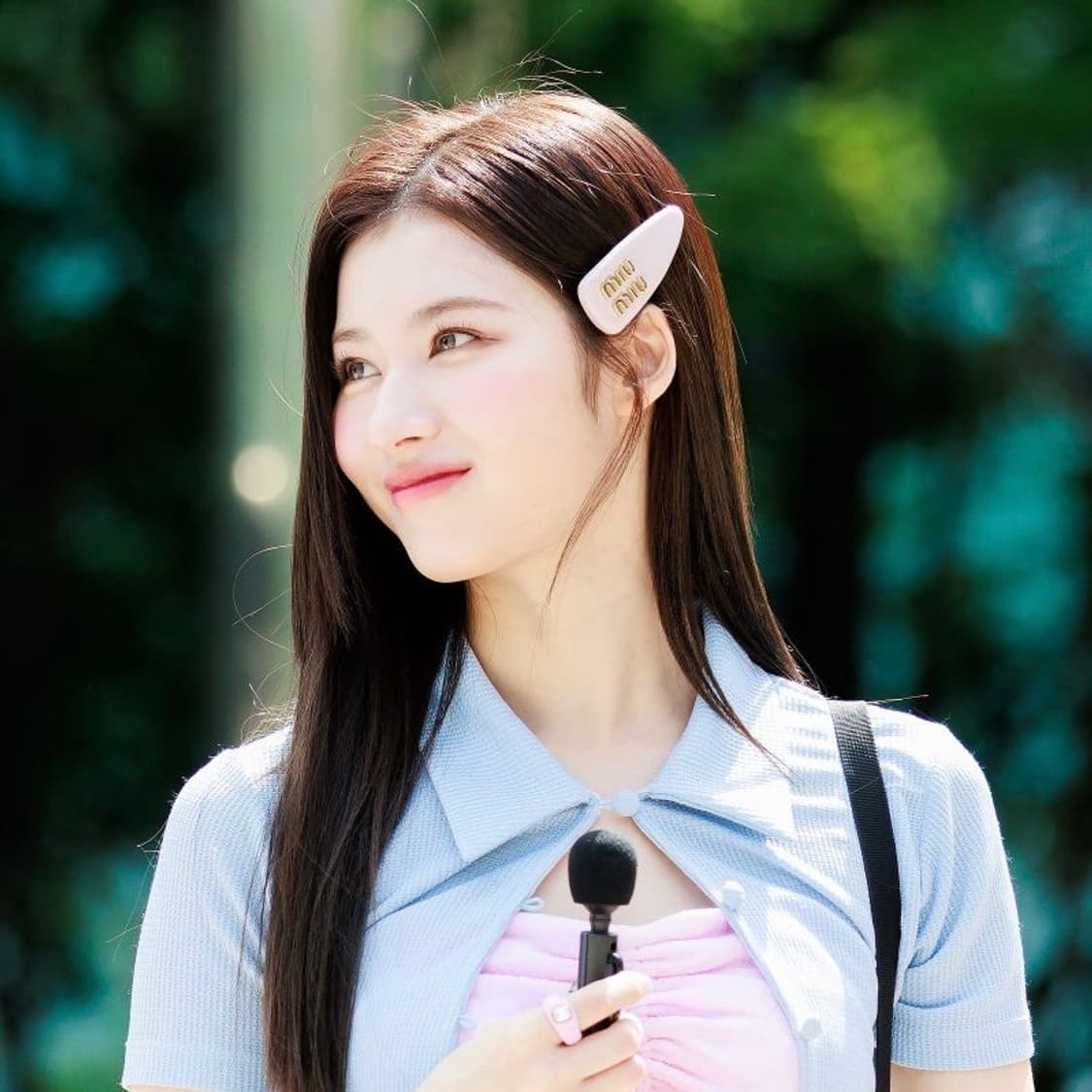 페이던트 가죽 헤어 클립 펄 그레이 상품이미지4
