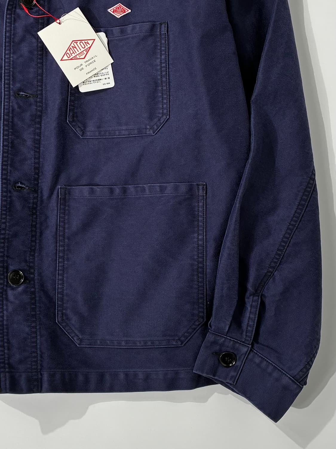 DANTON 단톤 몰스킨 프렌치 커버올 자켓 네이비 상품이미지4